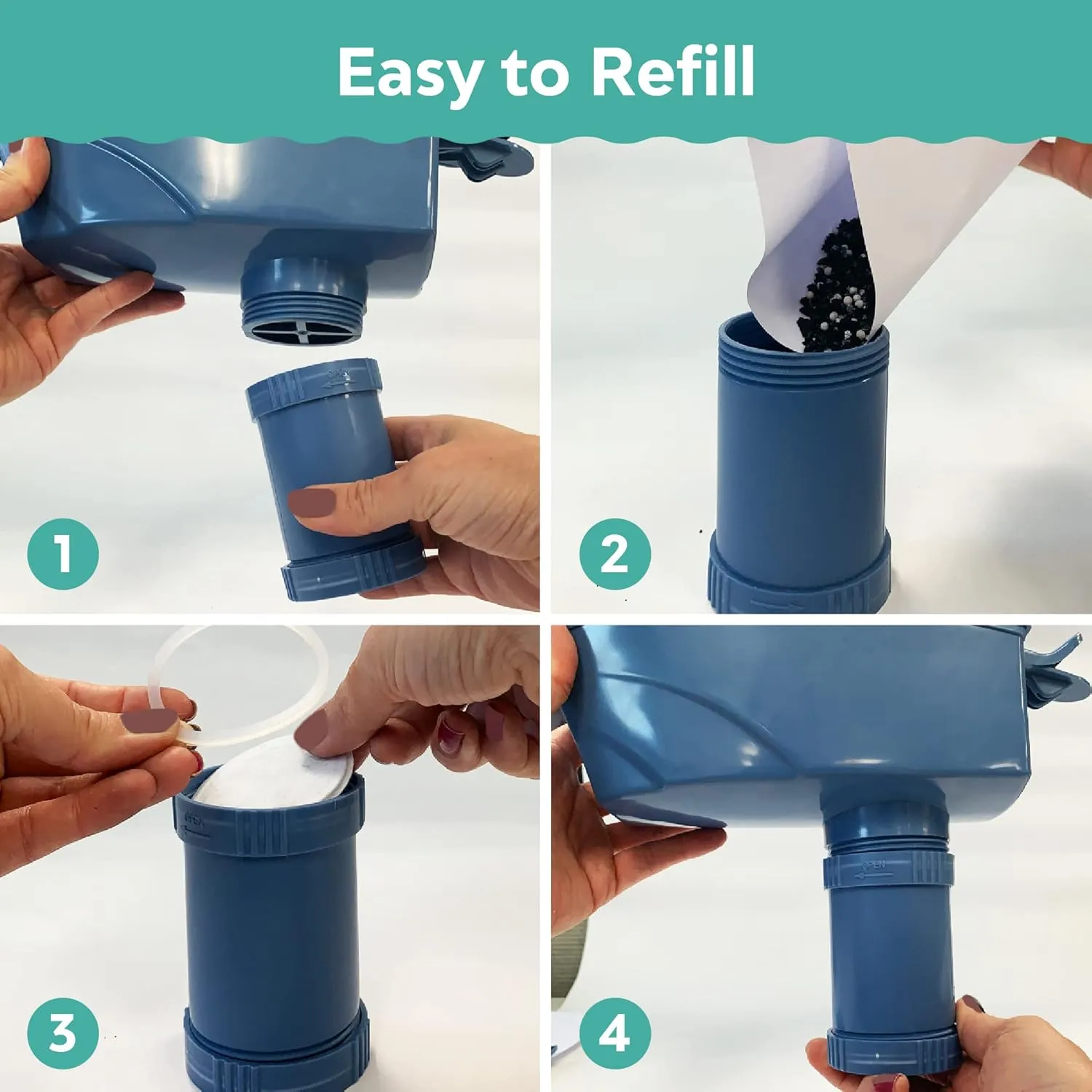 AMI Alkaline Water Pitcher Refills for High-pH Pure, Filtered Water, Replacement Filters for HD-55AWP Pitcher, Pack of 3