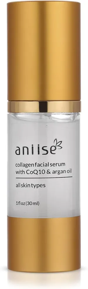 Anti-Aging Collagen Serum, Hyuralonic Acid, Vitamins C & E, Coq10, Argan Oil