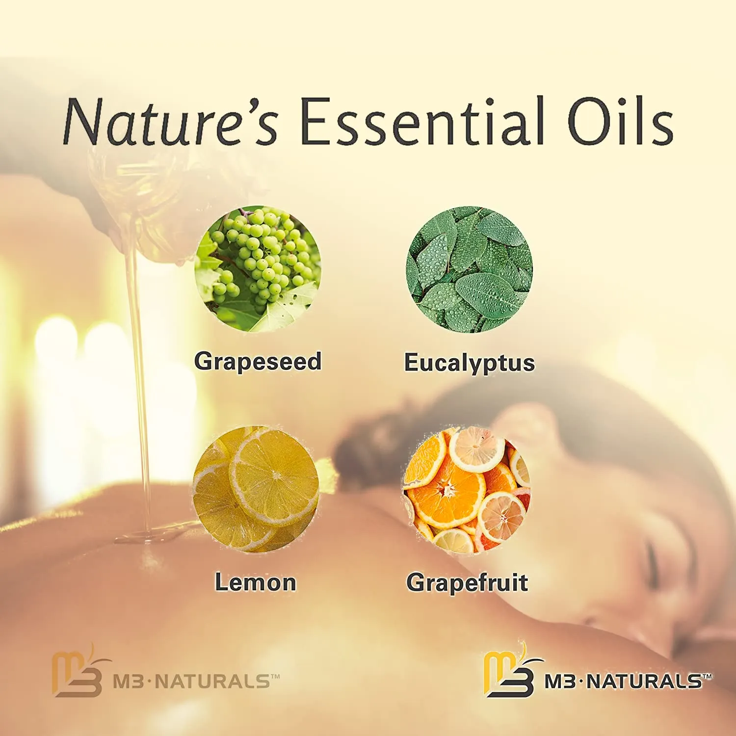Anti Cellulite Massage Oil – Firming Body Oil with Collagen & Stem Cell | Skin Tightening, Anti-Aging & Cellulite Remover for Legs | with Natural Oils & Refreshing Aroma – 8 Fl Oz by M3 Naturals