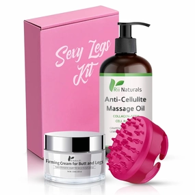 Anti Cellulite Massage Oil, Body Massage Oil Collagen and Stem Cells, Butt Firming and Lifting Cream, Leg Firming and Tightening Cream, Body Scrubber Massager