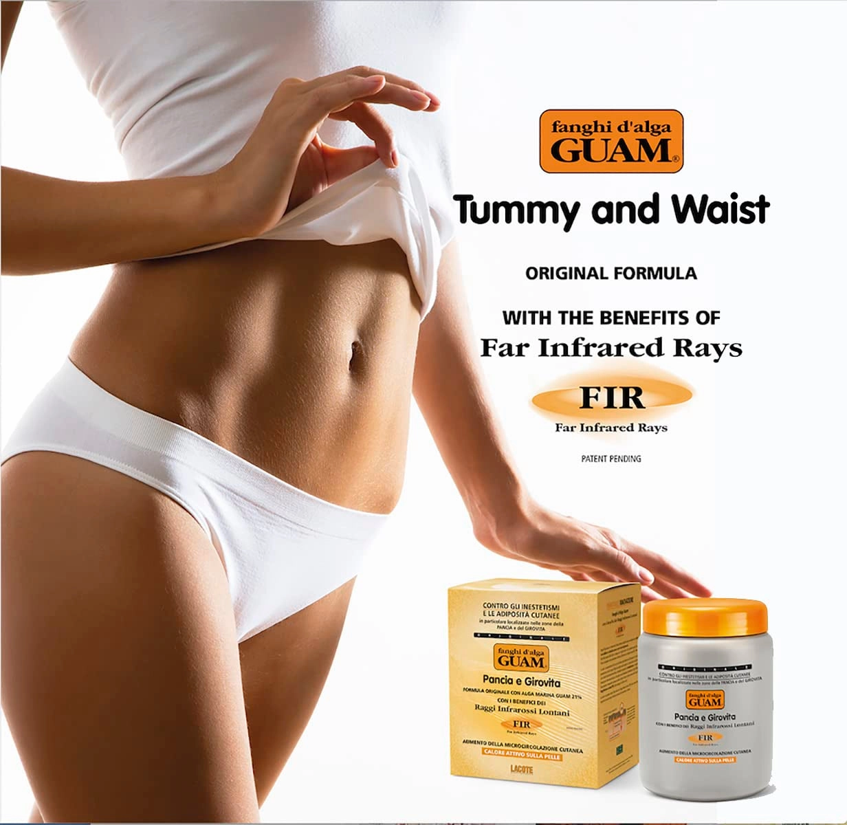 anti Cellulite Stomach Wraps, INFRARED Body Wrap for Flat Tummy, FIR Tummy Wrap Cellulite Remover, Belly Cellulite Treatment, Stomach Skin Firming and Tightening Body Mud (2.2LB)