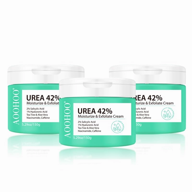 AOOHOO 42% Urea Cream Moisturize & Exfoliate Cream Foot&Hand Cream for Dry Cracked Heels, Feet, Knees, Elbows, Hands, Corn&Dead Skin&Cuticle Callus Remover, Toenail Softener. (pack of 3