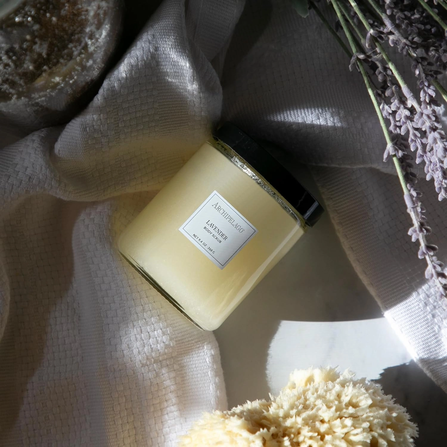 Archipelago Botanicals Lavender Body Scrub, Lavender with Bitter Orange & Sandalwood Hints, Exfoliate and Rejuvenate (9.4 oz)