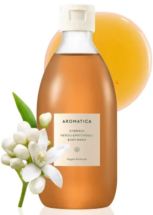 AROMATICA Embrace Body Wash Neroli & Patchouli 10.14fl.oz./300ml - Floral Body Wash for Women | Relaxing Your Body & Mind | Vegan, Sulfate Free