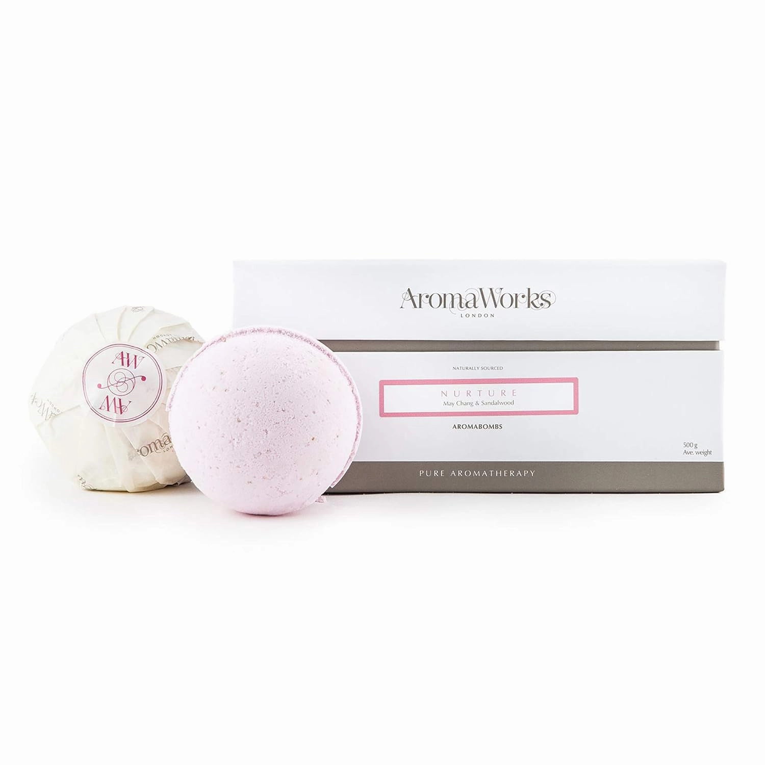 Aromaworks Nurture Aromabomb Duo - Creates A Luxurious and Therapeutic Experience - Envelops You in The Scents of Purity - Key Ingredients of Chamomile, Lavender and Geranium - 2 X 8.81 Oz Bath Bomb