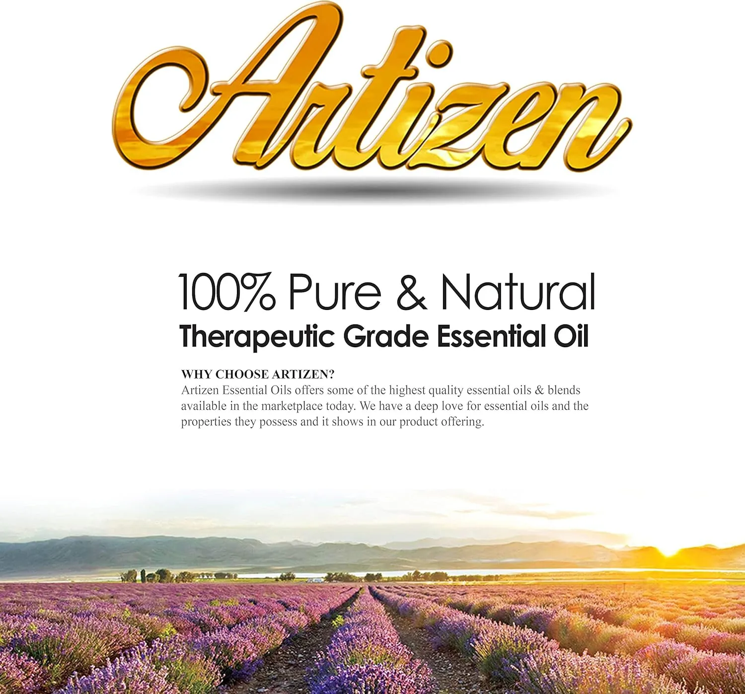 Artizen - Melissa Essential Oil 2 oz Pure Melissa Oil for Skin, DIY, Aromatherap - 60 ml