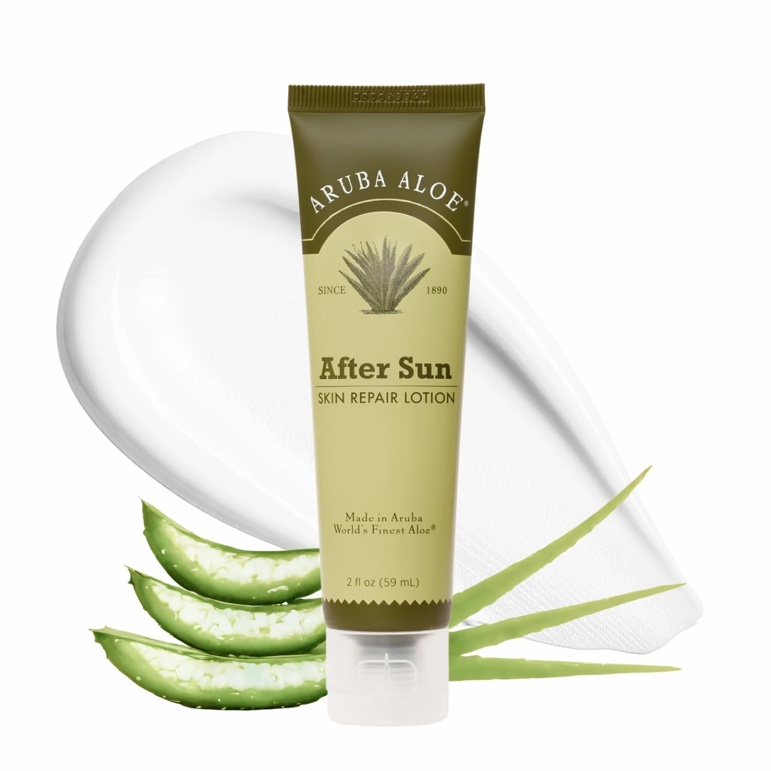 Aruba Aloe After-Sun Skin Repair Lotion - Hydrating and Soothing - Enriched with Aloe Vera - 2 oz Tube