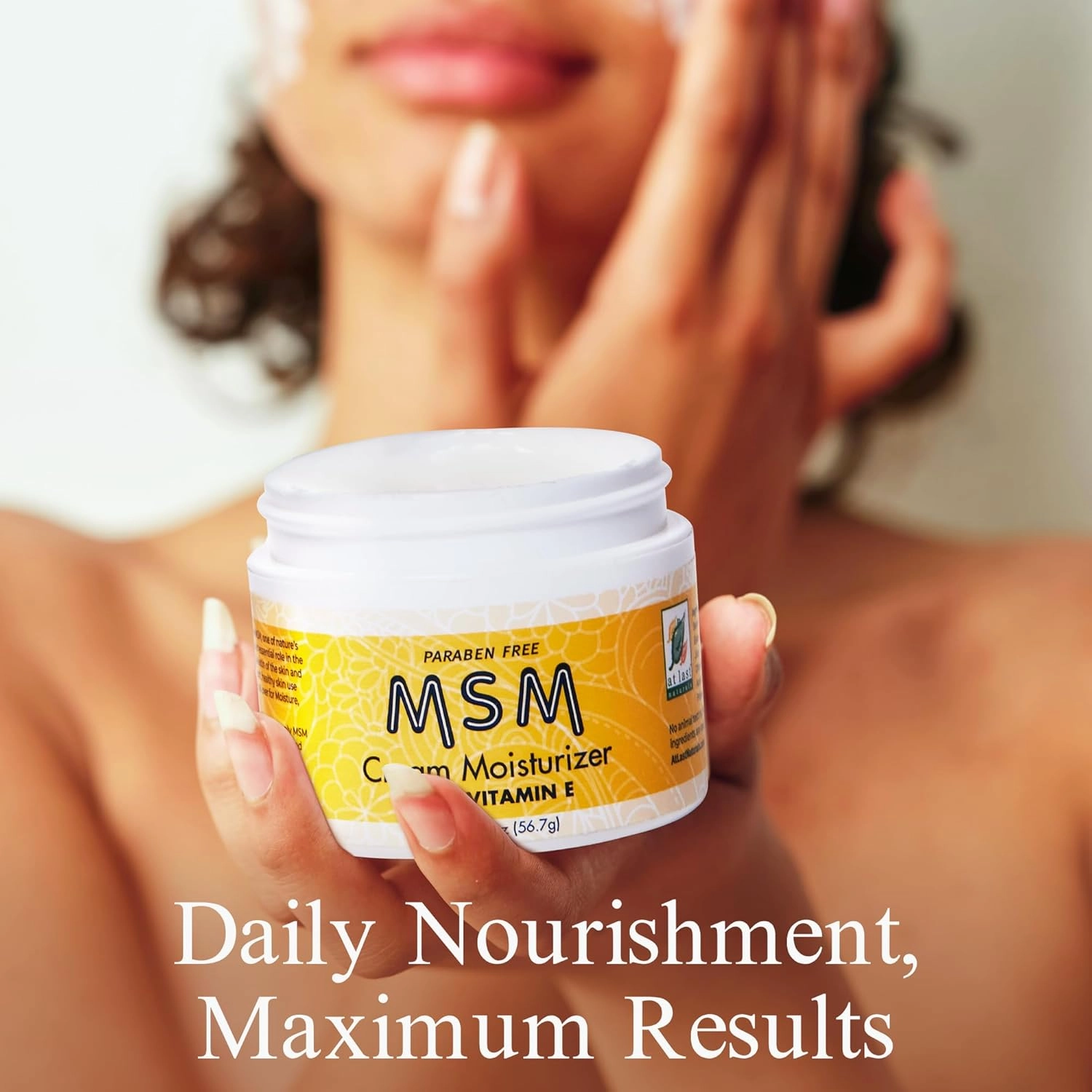 At Last Naturals MSM Cream, Face Lotion to Reduce Fine Lines and Wrinkles, Pitted Acne and Scars, Soothing Moisturizer with Vitamin E to Promote Healthy Skin, 2 Ounce (Pack of 3)