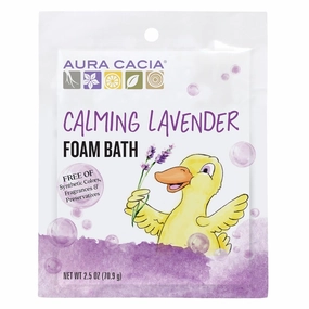 Aura Cacia Aromatherapy Foam Bath, Calming with Lavender, 2.5 ounce packet (Pack of 6)