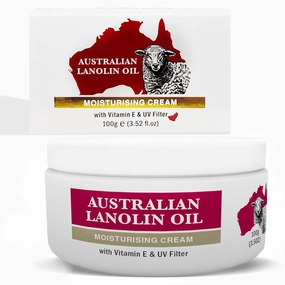 Australian Lanolin Cream with Vitamin E & Aloe Vera 3.5 Oz | Deep Moisture for Cracked Heels, Face & Body ,Hands cream, No Pungent Smell , Uv Protection,Paraben-Free, Sulfate-Free | All Skin Types
