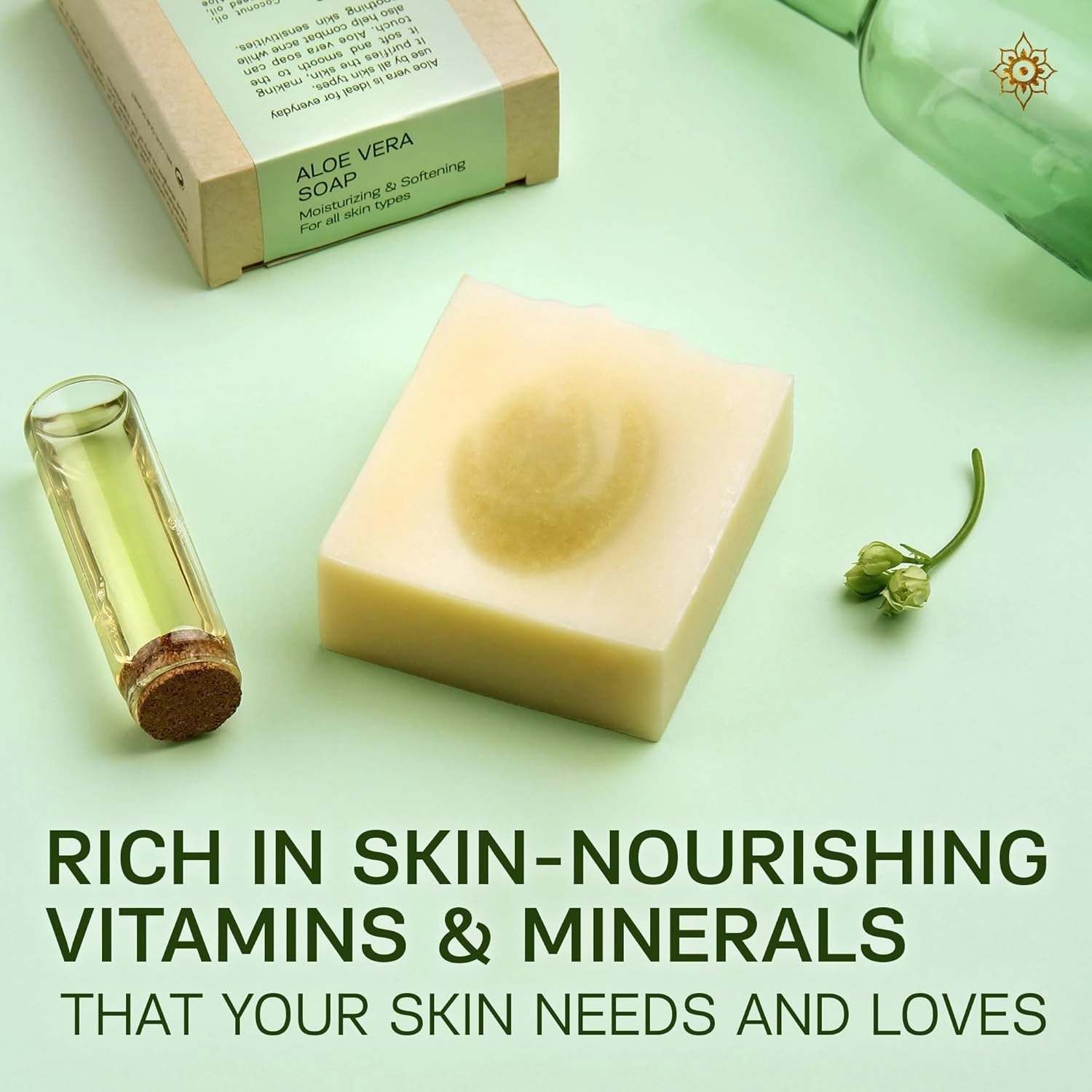 AUTHENTIC BATH & SOAP - Aloe Vera Soap Bar - Cold Processed, Natural, Soothing, Hydrating for Men & Women, Cruelty Free, Vegan, Handmade, Face & Body Wash for All Skin Types. (Pack of 2) 4.2 Oz Each