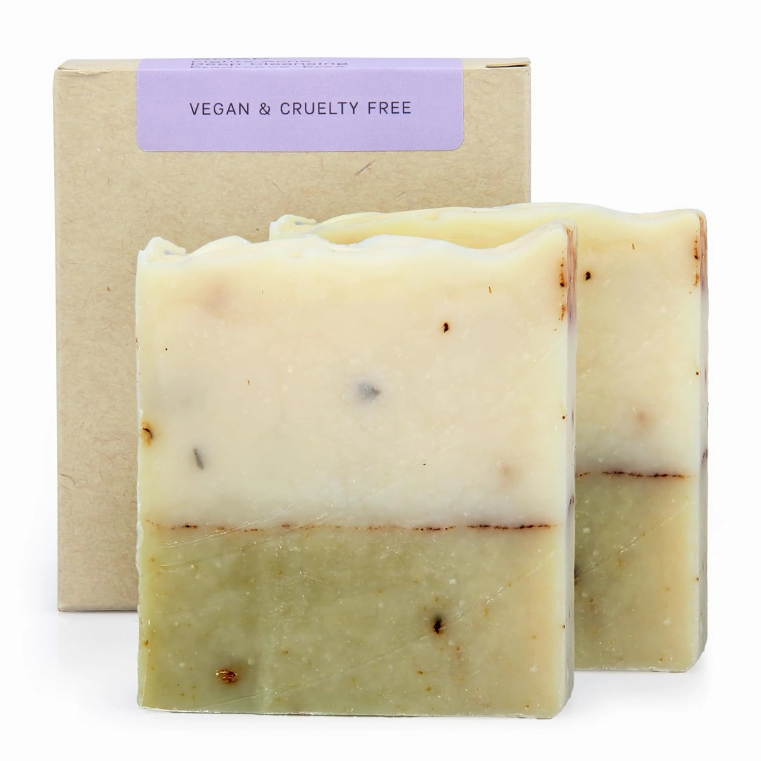 AUTHENTIC BATH & SOAP - Lavender Soap Bars (2PK) – Scented with Lavender essential Oil Organic, Relaxing & Soothing, Face and Body Unscented Bar soap for Women & Men, Cruelty Free, Vegan. 4.2 Oz each