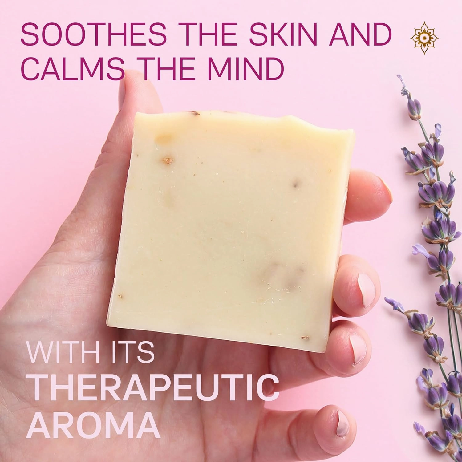 AUTHENTIC BATH & SOAP - Lavender Soap Bars (2PK) – Scented with Lavender essential Oil Organic, Relaxing & Soothing, Face and Body Unscented Bar soap for Women & Men, Cruelty Free, Vegan. 4.2 Oz each
