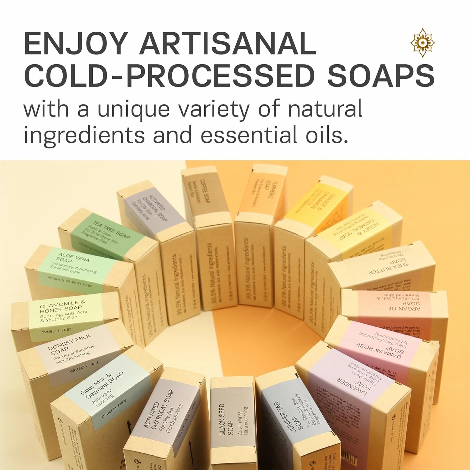 AUTHENTIC BATH & SOAP - Lavender Soap Bars (2PK) – Scented with Lavender essential Oil Organic, Relaxing & Soothing, Face and Body Unscented Bar soap for Women & Men, Cruelty Free, Vegan. 4.2 Oz each