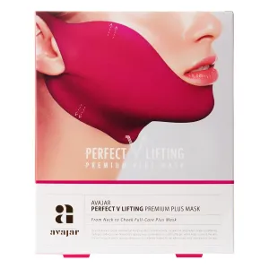 Avajar Perfect V Lifting Premium Plus Mask (5P) – K-Beauty Contouring Collagen Face Slimming Band for Chin and Jawline – Double Chin Shaper & Reducer Patch – Korean Skin Care for Firming & Tightening