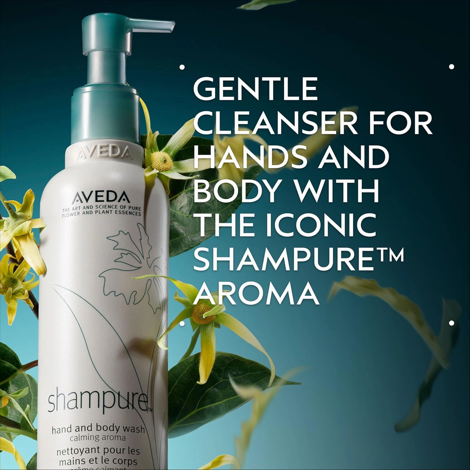 Aveda Shampure Hand & Body Wash | Liquid Hand Soap and Body Wash | with Calming Aroma of Lavender, Ylang Ylang, Petitgrain
