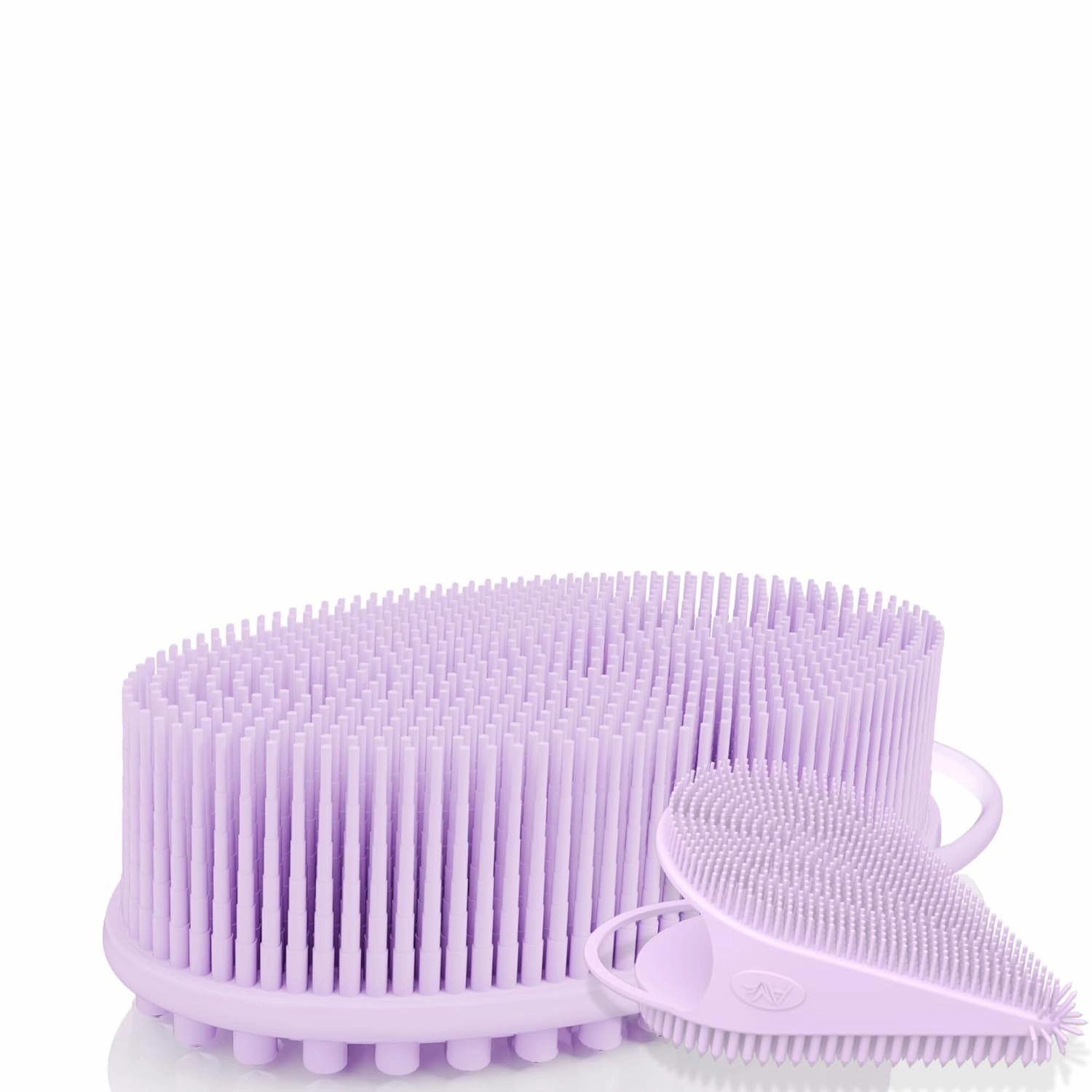 Avilana Silicone Scrubber Duo – Style 1 Body Scrubber & Gentle Face Scrubber (Lavender)