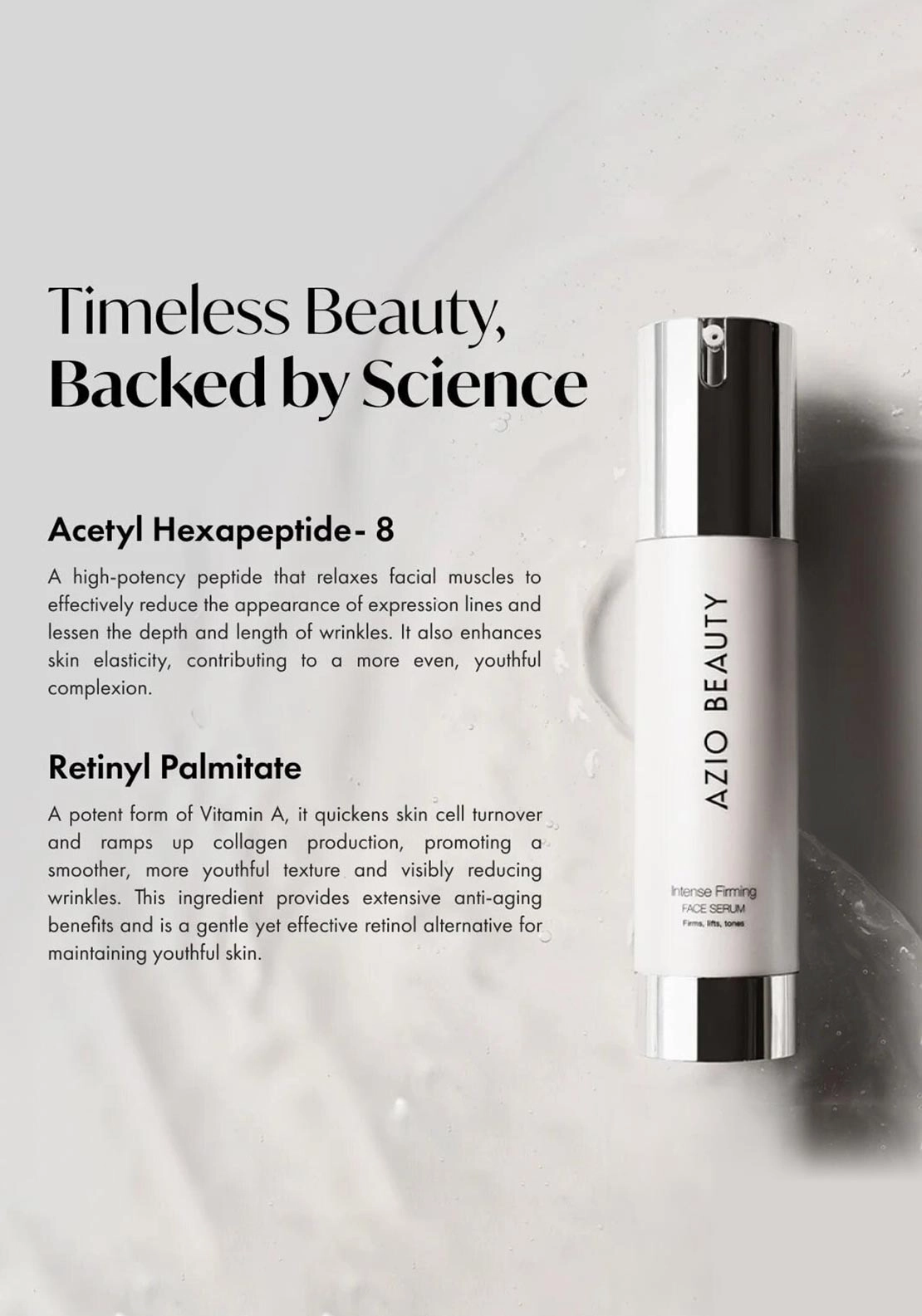 Azio Beauty Intense Firming Face Serum, 50ml