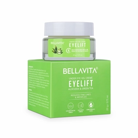 B.ell.a Vi.ta Organic EyeLift Hydrating Natural Under Eye Cream Gel for Dark Circles, Puffy Eyes, Wrinkles & Removal of Fine Lines for Women & Men, 20 gm