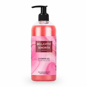 B.ella Vi.ta Luxury Senorita Woman Body Wash Refreshing Shower Gel for Deep Cleansing, Hydrating, Moisturising, Softer & Smoother Skin with Aloe Vera 500 Ml