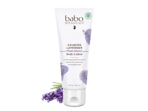 Babo Botanicals Calming Lavender Body Lotion - Relaxing Chamomile & Lavender - Vegan- For all ages- Scented with Lavender fragrance