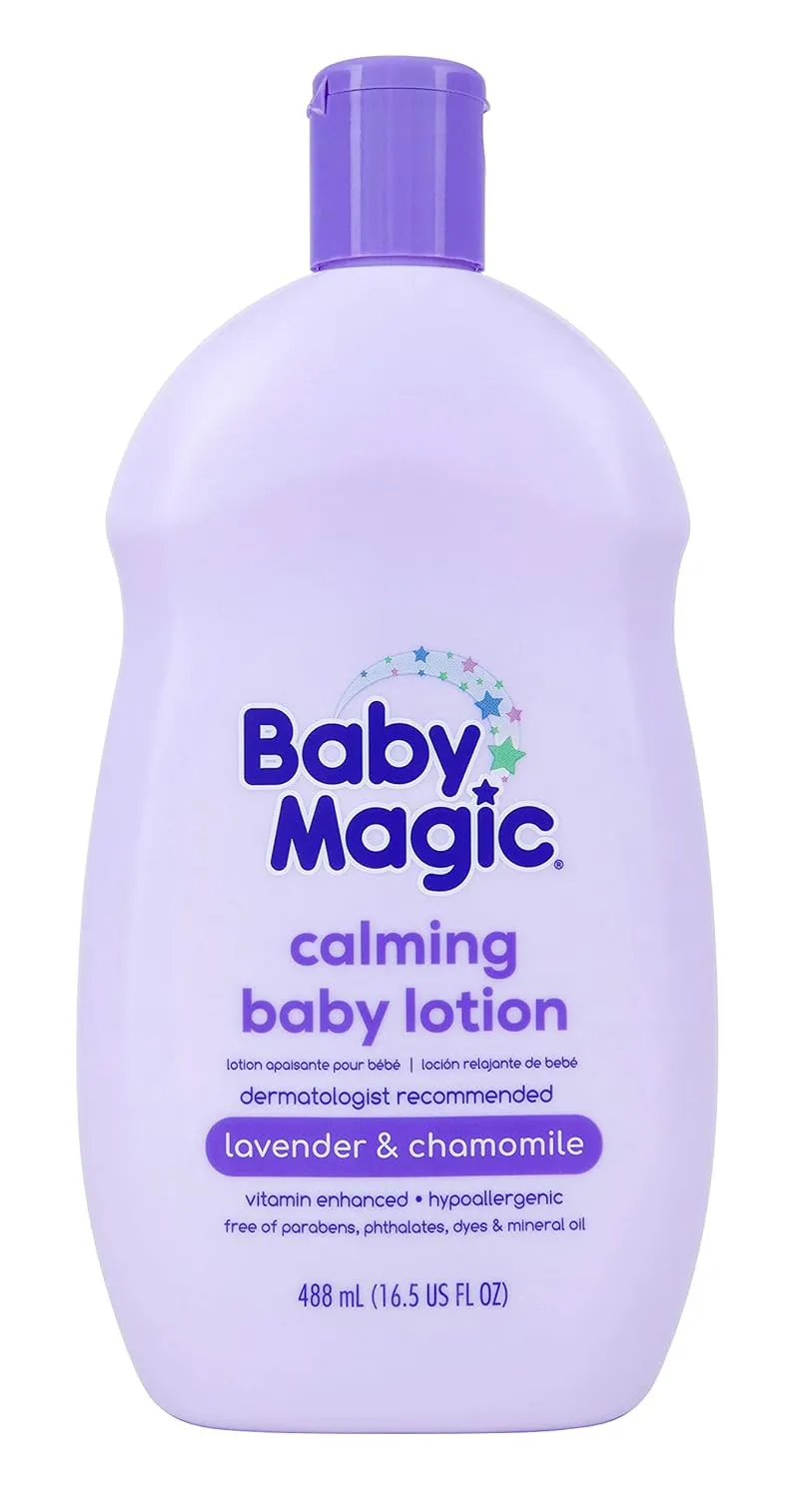 Baby Magic Calming Lotion | Helps Comfort and Relax Before Bedtime | Lavender & Chamomile | 16.5 fl oz. (6 Pack)