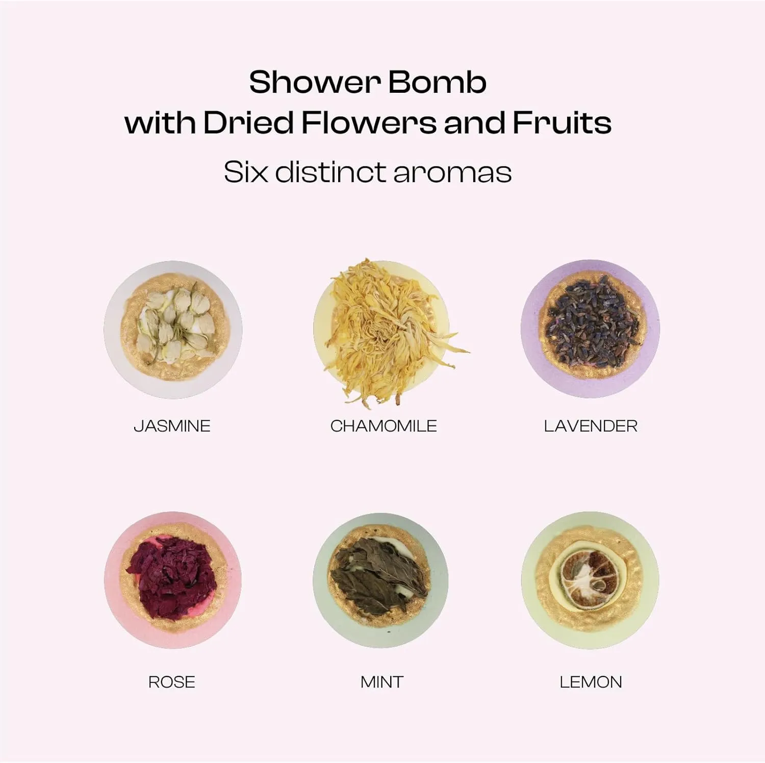 Bath Bombs for Women, 6 Fizzies Luxury Large Size with Real Flowers and Natural Organic Essential Oil, Self Care Gifts for Women, Mon, Daughter, Girlfriend, Kids,Pack of 6 (Multiple)