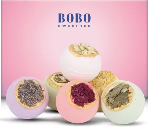 Bath Bombs for Women, 6 Fizzies Luxury Large Size with Real Flowers and Natural Organic Essential Oil, Self Care Gifts for Women, Mon, Daughter, Girlfriend, Kids,Pack of 6 (Multiple)