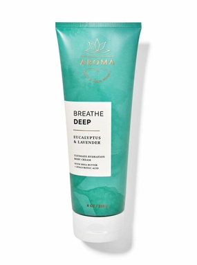 Bath and Body Aroma Breathe Deep Eucalyptus Lavender Ultimate Hydration Body Cream | 8 Oz