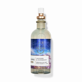 Bath and Body Calming Skies Lavender & Peppermint Essential Oil Pillow & Body Mist With Vitamin E & Aloe, 5.3 fl. oz. / 156 mL