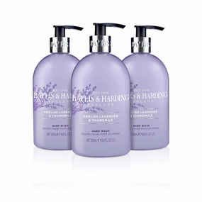 Baylis & Harding English Lavender & Chamomile 500ml Hand Wash,16.9 Fl Oz (Pack of 3)