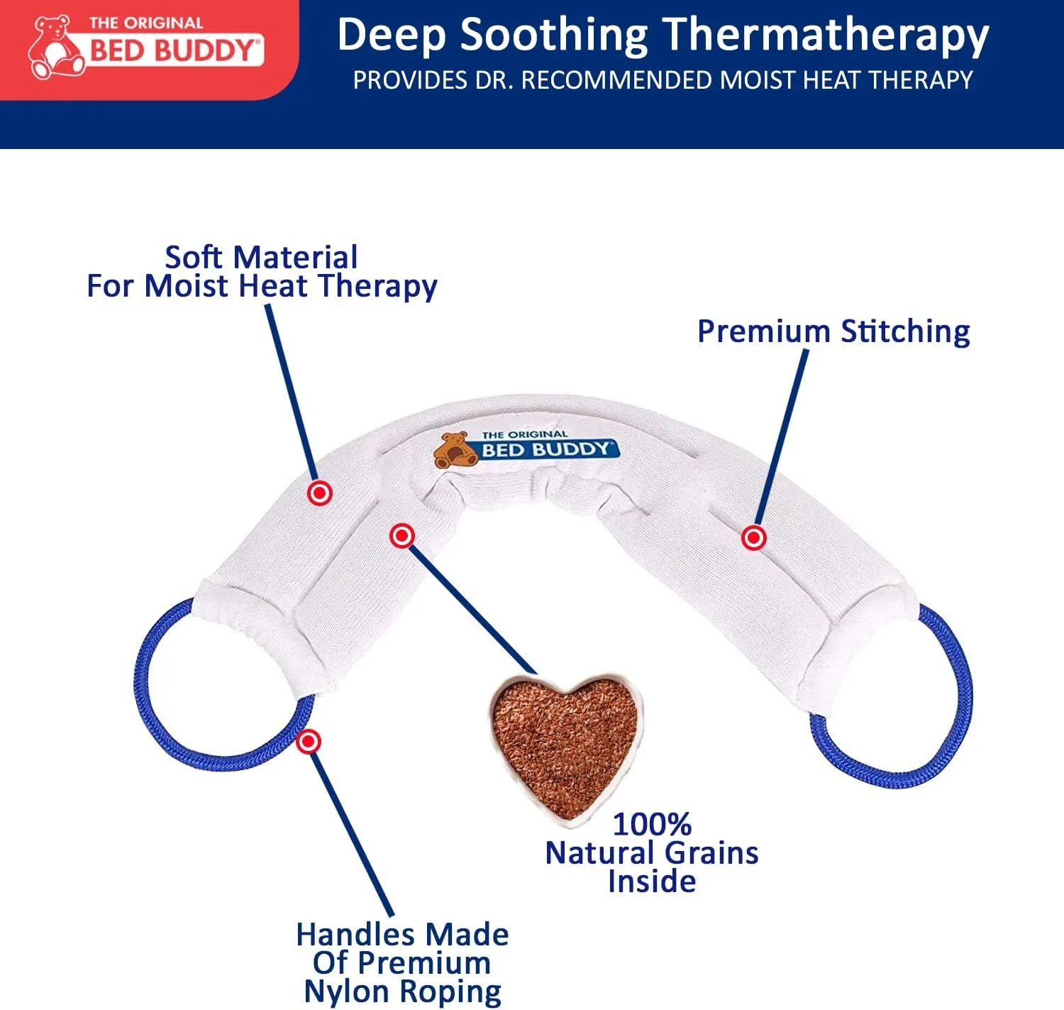 Bed Buddy Aromatherapy Heat Pad and Cooling Neck Wrap, 2 Pack, Unscented and Lavender Scented - Microwave Heating Pad for Sore Muscles - Cold Wrap Pack for Aches and Pain