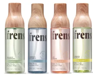 Being Frenshe Hair, Body & Linen Mist Body Spray with Essential Oils - 5 fl oz (Bergamont Cedar,Salty,Solar Fleur,Citrus Amber (Pack of 4)