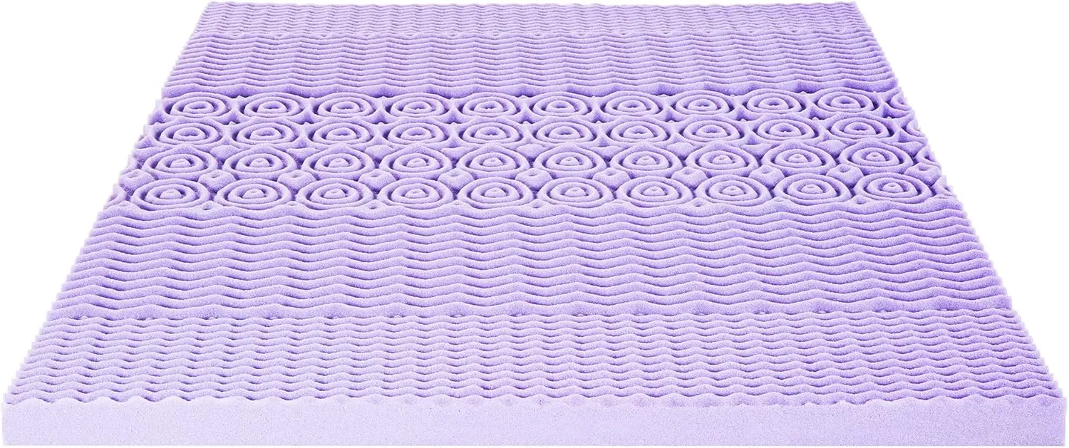 Best Price Mattress Twin Mattress Topper - 3 Inch 5-Zone Memory Foam Bed Topper with Lavender Infused Cooling Mattress Pad, Twin Size