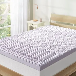 Best Price Mattress Twin Mattress Topper - 3 Inch 5-Zone Memory Foam Bed Topper with Lavender Infused Cooling Mattress Pad, Twin Size