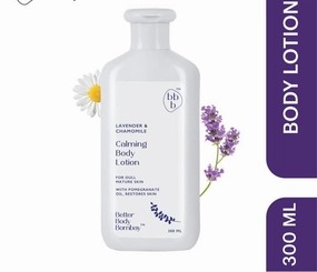 Better-Body Bombay Lavender & Chamomile Calming Body Lotion (300ml) | Paraben & Phthalate Free | For Women & Men | Calms, Relaxes & Balances Dull & Mature Skin
