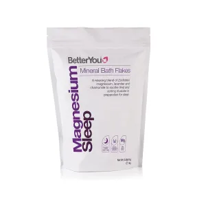 BetterYou Magnesium Sleep Mineral Bath Flakes - Mineral Bath Salts For Muscle Relaxation - Soothing Sore Muscle Soak - Natural Vegan Formula - 2.3 lb