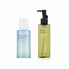 BEYOND Phyto Aqua Repair Face Serum (1.35 fl oz) & Phytoganic (Cleansing Liquid, 6.8fl oz) - Vegan Formula Korean Skin Care.