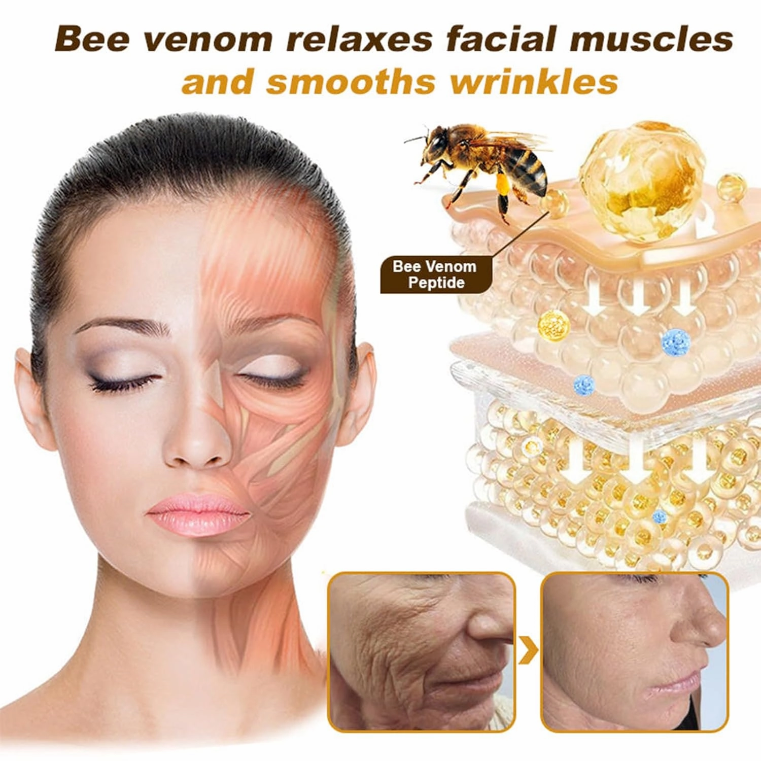 Biancat Botoxlux Bee Venom Lift Cream, Botox Bee Venom Wrinkle Removal Cream, Anti Wrinkle Firming Multi Purpose Botox Wrinkle Cream for All Skin Types (2 Pack)