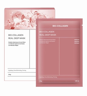 Bio Collagen Hydrogel Face Mask, Hydrating Pore Minimizing Elesticity Improvemnet 34g x 4ea