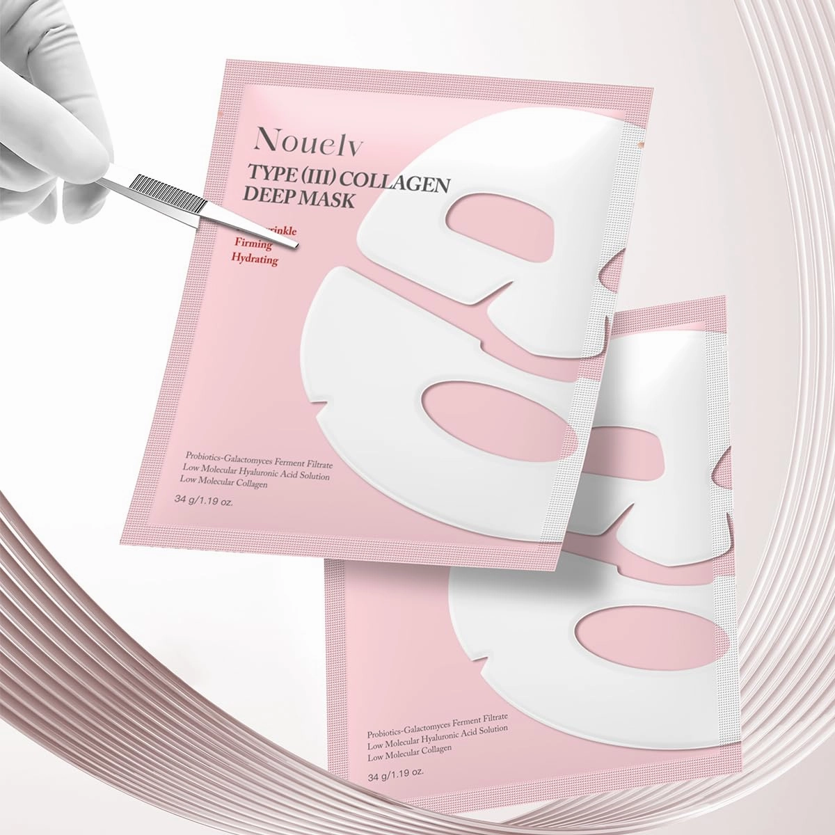 Bio-Collagen Real Deep Mask,Collagen Deep Mask,Deep Lifting Mask,Hydrating Hydrogel Mask,Pure Collagen Films Deep Hydrating Firming Hydrogel Mask,Hydrating Anti Wrinkle Lifting Mask 34g x8ea (2Box)