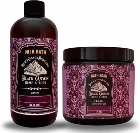Black Canyon White Pepper Lavender Scented Milk Bath & Epsom Salt Bath Soak Set
