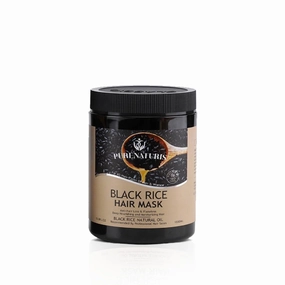 Black Rice Hair Mask Intensive Repair Treatment for Men and Women, Anti Hair Loss and Regrowth, Deep Moisturizing and Shine Restoration, Ideal for Damaged Hair, 33.8 fl oz