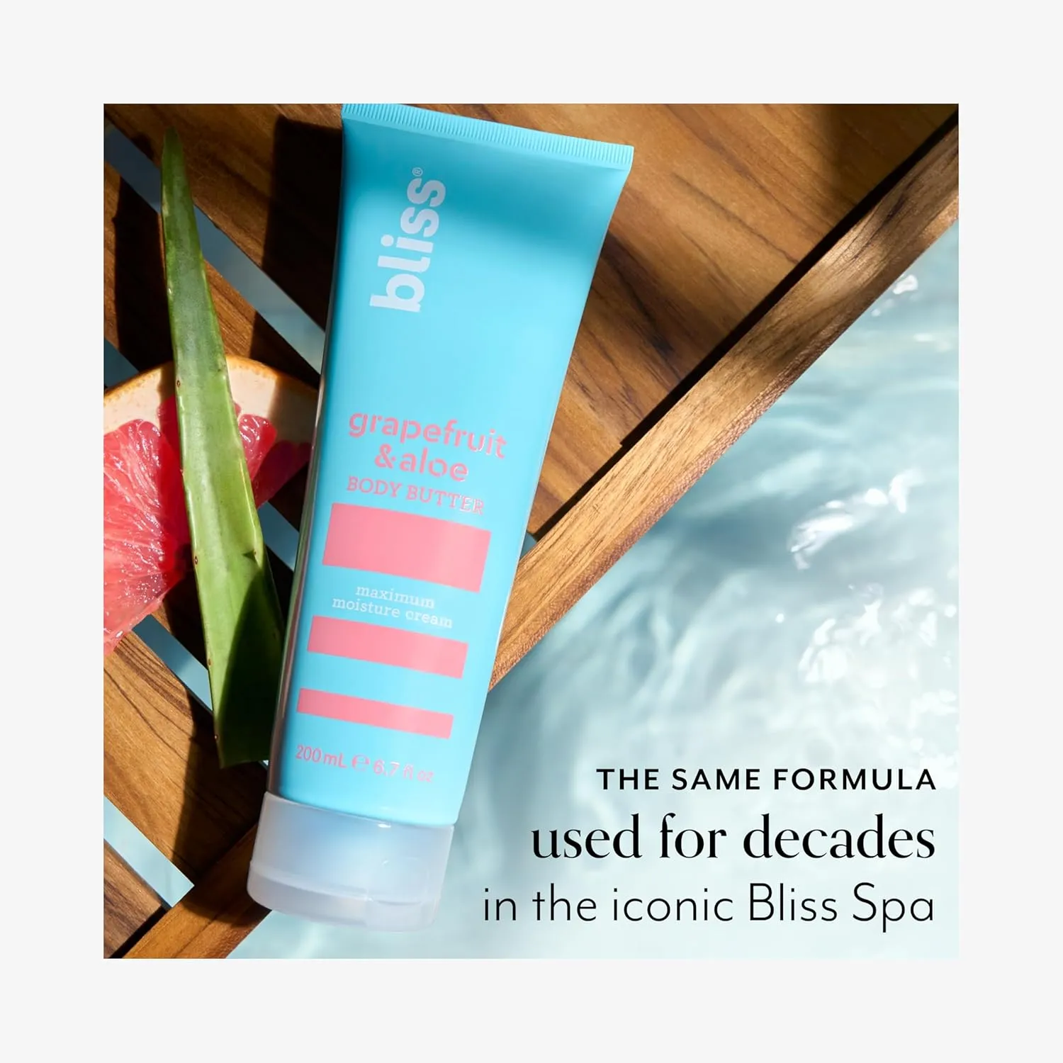 Bliss Body Butter - Grapefruit and Aloe - Maximum Moisture Cream - 6.7 Fl Oz - Body Lotion for Dry Skin - Long-Lasting Moisturizer for Women & Men - Vegan and Cruelty-Free