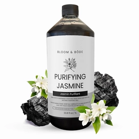 Bloom & Bōde Luxury Liquid Hand Soap - Natural Scented Hand Wash - Gentle Hand Soap with Essential Oils, Activated Charcoal & Aloe Vera - Moisturizing Handwash Refill, Purifying Jasmine Scent, 33.8oz