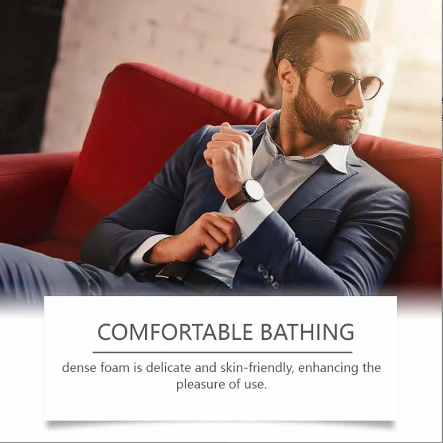 Blue Perfume Scent Refresh Intimate Body Wash for Men, Natural PH Balance Mens Intimate Wash, Daily Hygiene Wash for Male Care, Gentle Cleanser (1, blue)
