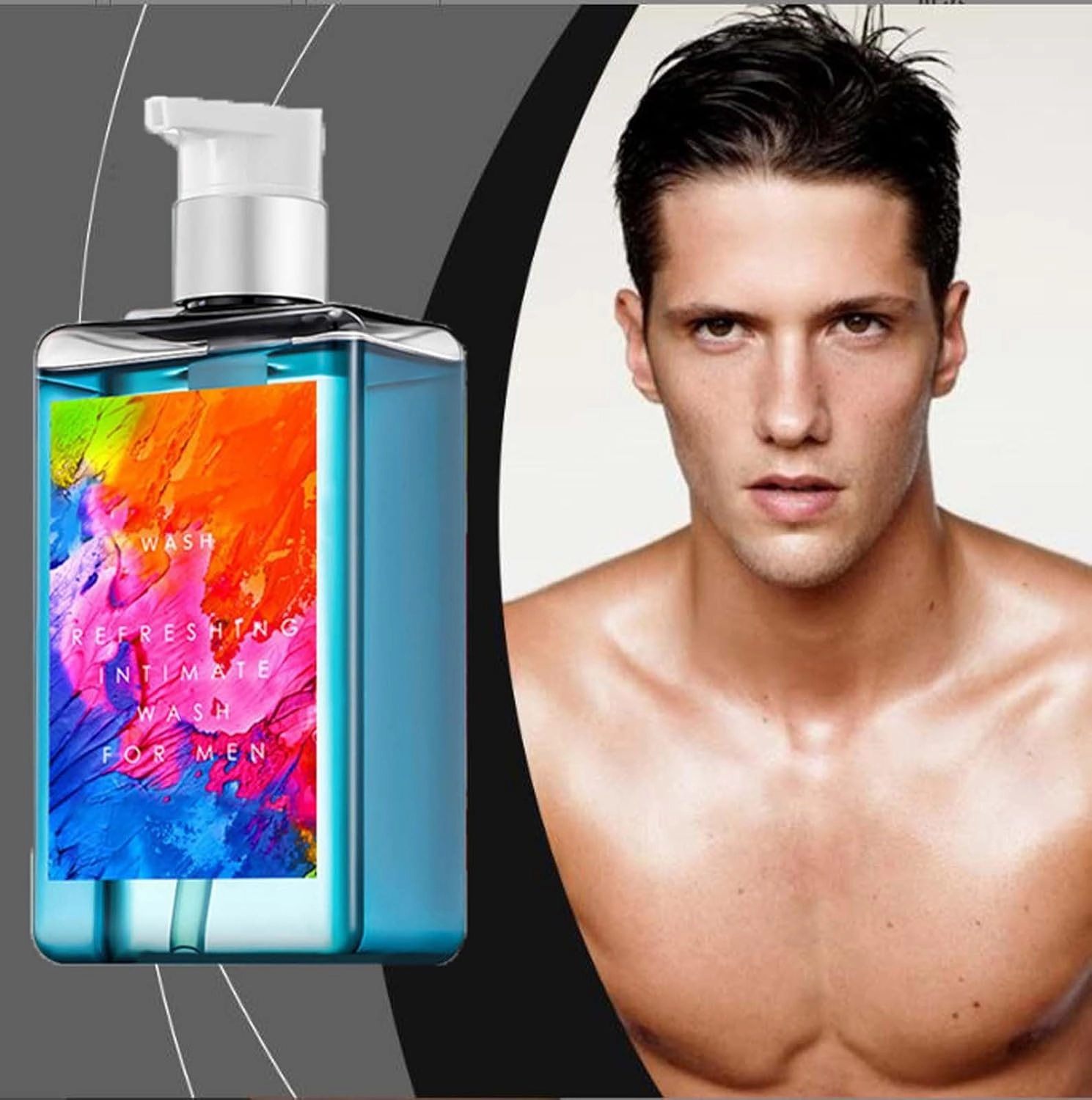 Blue Perfume Scent Refresh Intimate Body Wash for Men, Natural PH Balance Mens Intimate Wash, Daily Hygiene Wash for Male Care, Gentle Cleanser (1, blue)