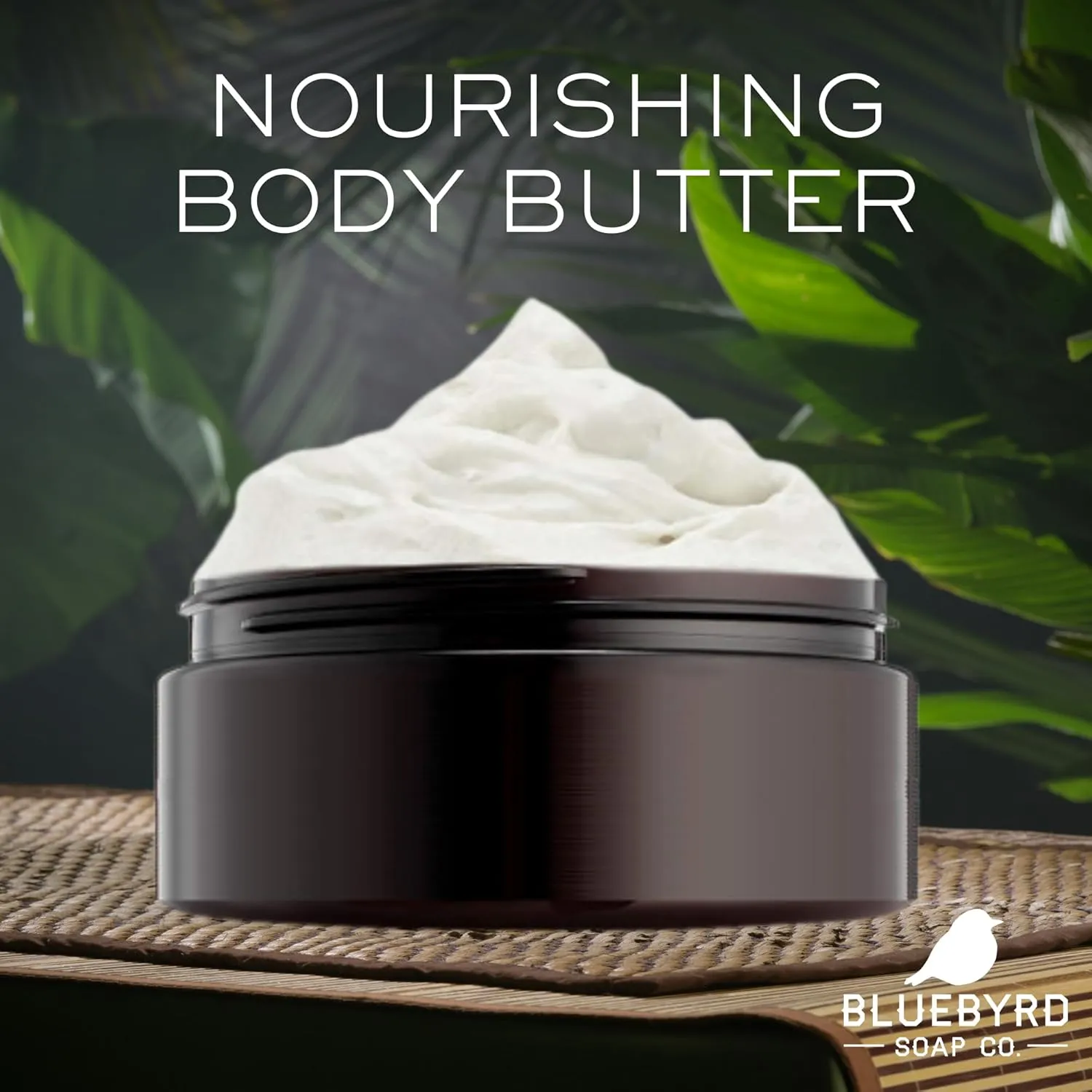 BLUEBYRD Glowwhip Body Butter – Oatmeal Milk & Honey | Ultra-Hydrating Whipped Moisturizer with Coconut Oil & Vitamin E | Fast-Absorbing, Non-Greasy Formula for Soft, Smooth Skin | 8 oz