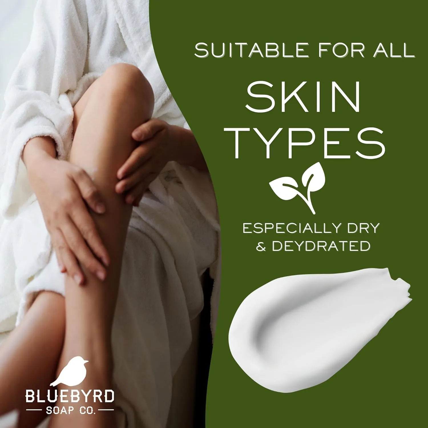 BLUEBYRD Glowwhip Body Butter – Oatmeal Milk & Honey | Ultra-Hydrating Whipped Moisturizer with Coconut Oil & Vitamin E | Fast-Absorbing, Non-Greasy Formula for Soft, Smooth Skin | 8 oz