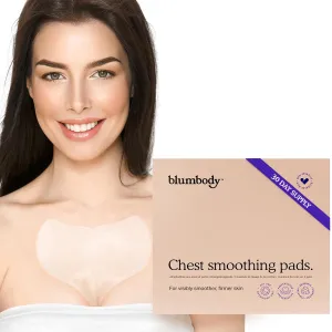 BLUMBODY Chest Wrinkle Pads – Anti-Wrinkle Silicone Patches Skin Firming & Smoothing – Reusable Overnight Chest Pads – Anti-Aging Crepe Erase Pads – Neck & Décolleté (1-Month Supply)